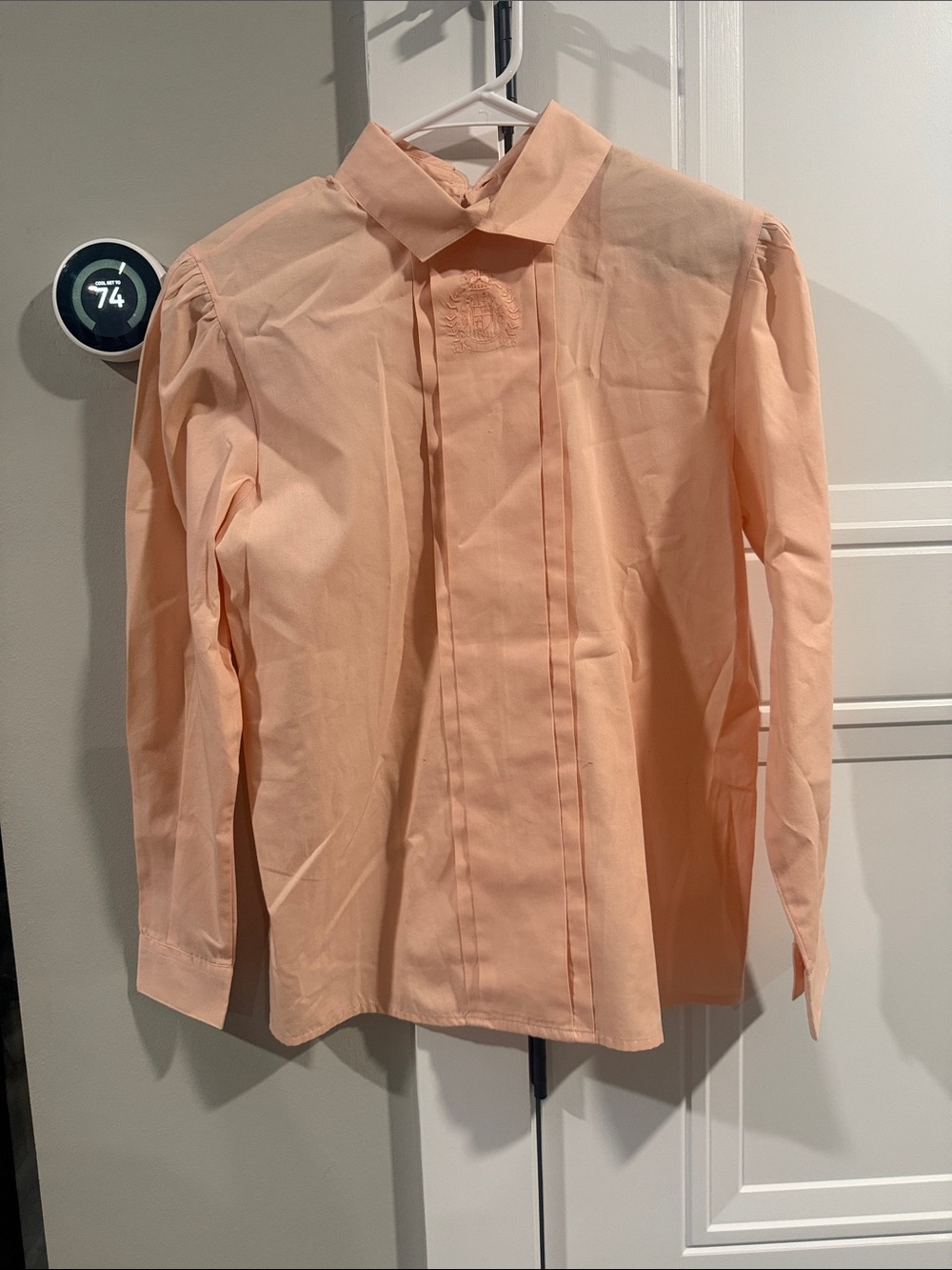 Vintage Women’s Courtney Rhodes Peach Dress Shirt - size 6